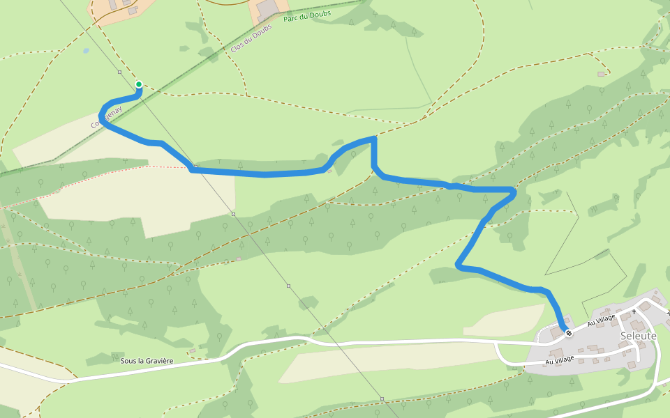 Seleute - fixme walking route map in Courgenay