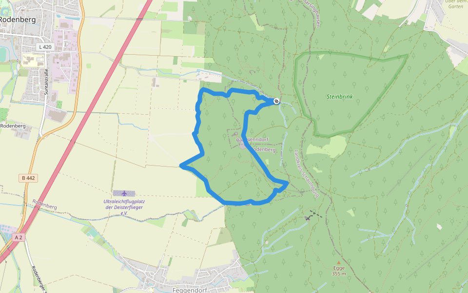 R2 Rundwanderweg Rodenberg Nr. 2 walking route map in Rodenberg