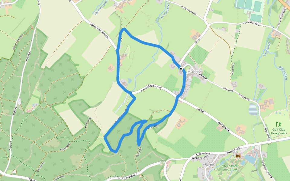 Vaals V11 walking route map in Lemiers
