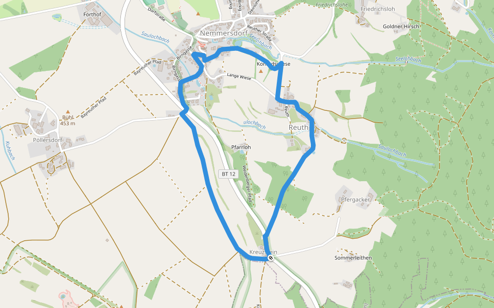 Goldkronach Rundwanderweg Nr. 6 walking route map in Goldkronach