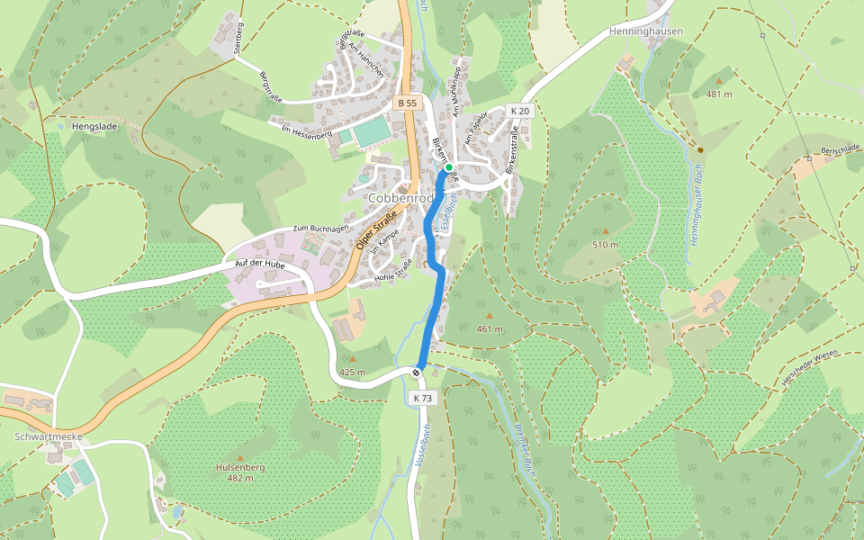 U Cobbenrode walking route map in Eslohe (Sauerland)