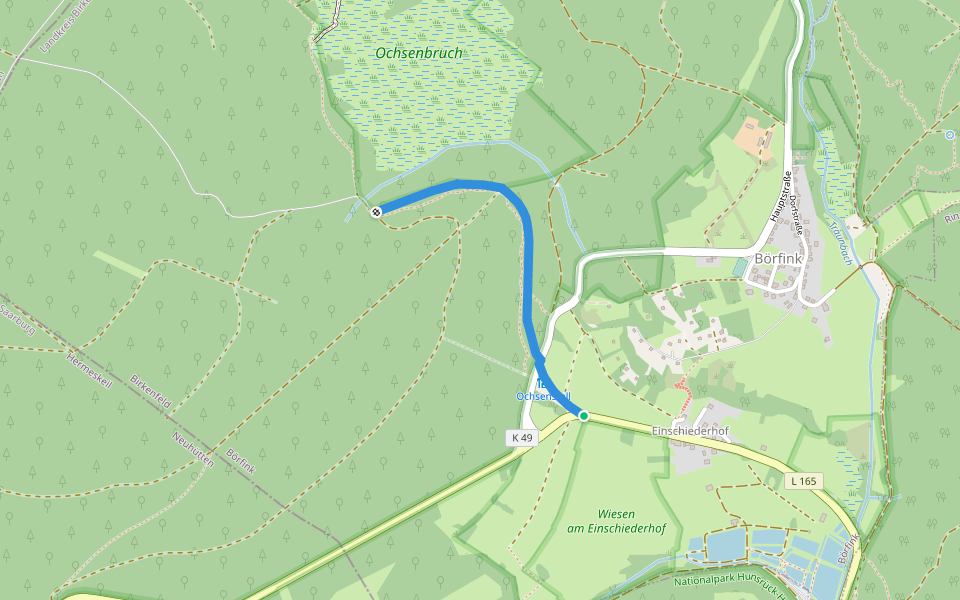 Börfink 2 walking route map in Börfink