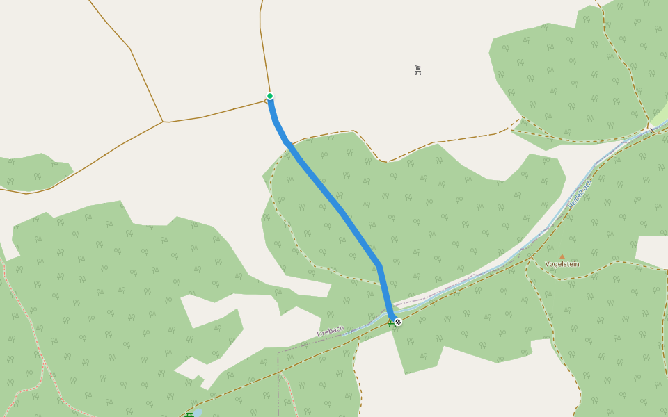 Ww Faule Brücke Drebach walking route map in Drebach