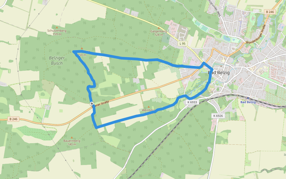 Terrainkurweg 06 Bad Belzig walking route map in Bad Belzig