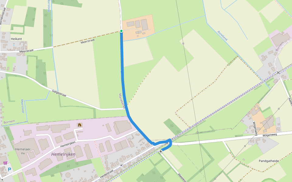 101-102 walking route map in Bornem