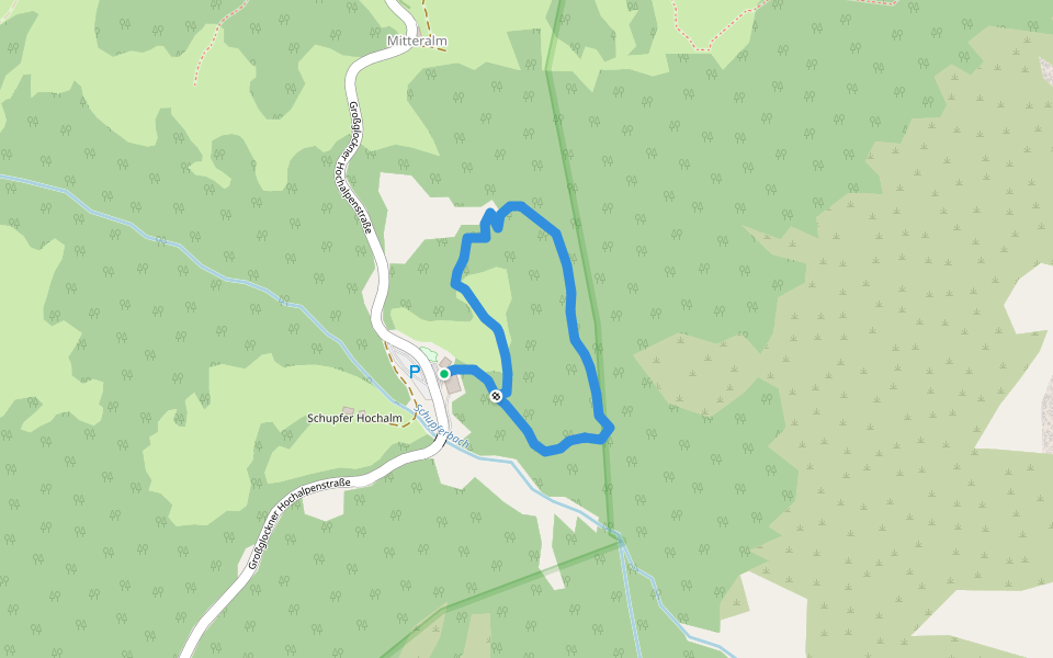 Naturkundlicher Lehrweg Piffkar walking route map in Taxenbacher-Fusch