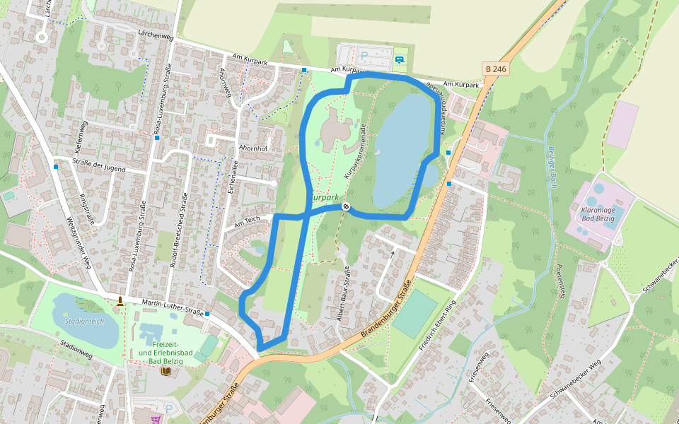 Terrainkurweg 01 Bad Belzig walking route map in Bad Belzig