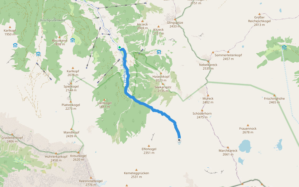 Naturkundlicher Lehrweg ins Schödertal walking route map in See
