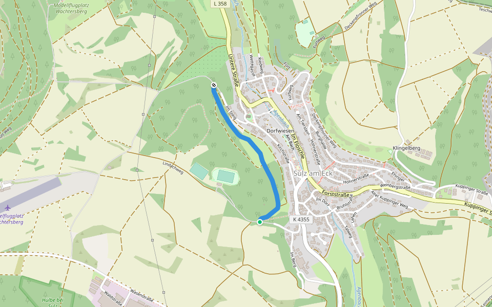 Sulz am Eck Katzengraben - Brechenloch walking route map in Wildberg