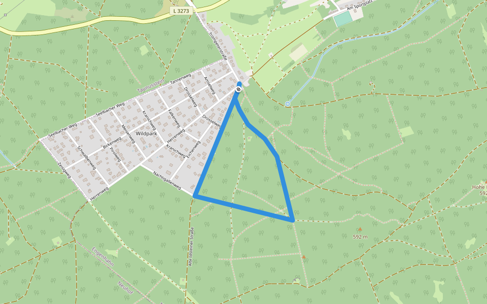 Wildpark: Ahornblatt walking route map in Niedernhausen