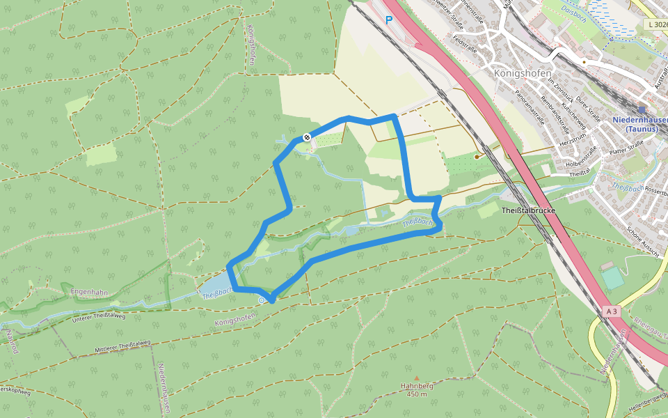 Theißtal: Forelle walking route map in Niedernhausen