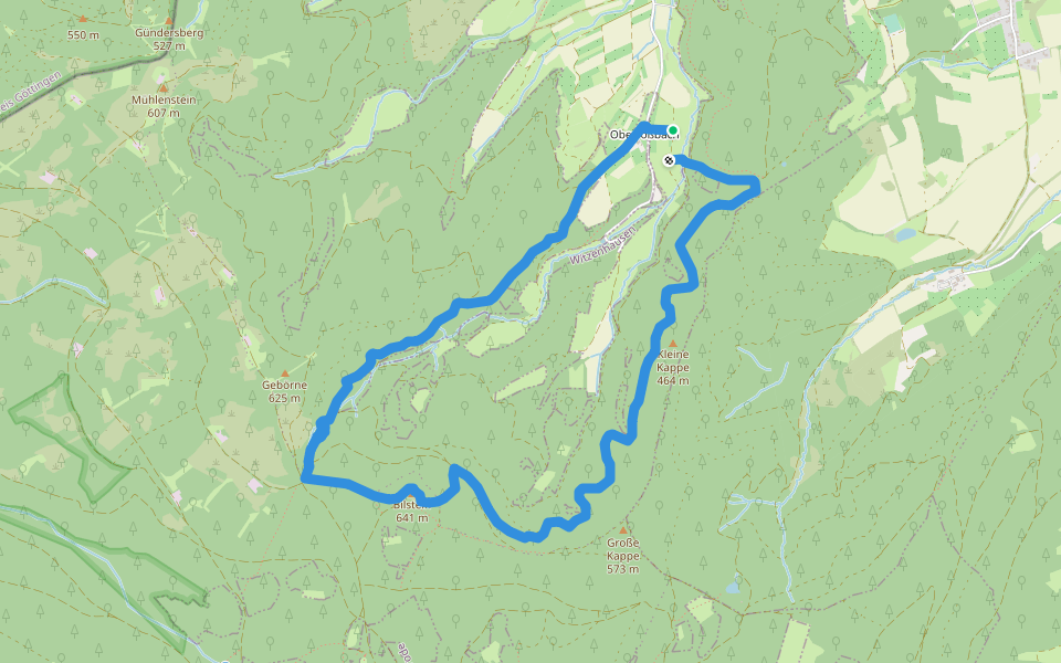 Bilsteinrundweg walking route map in Witzenhausen