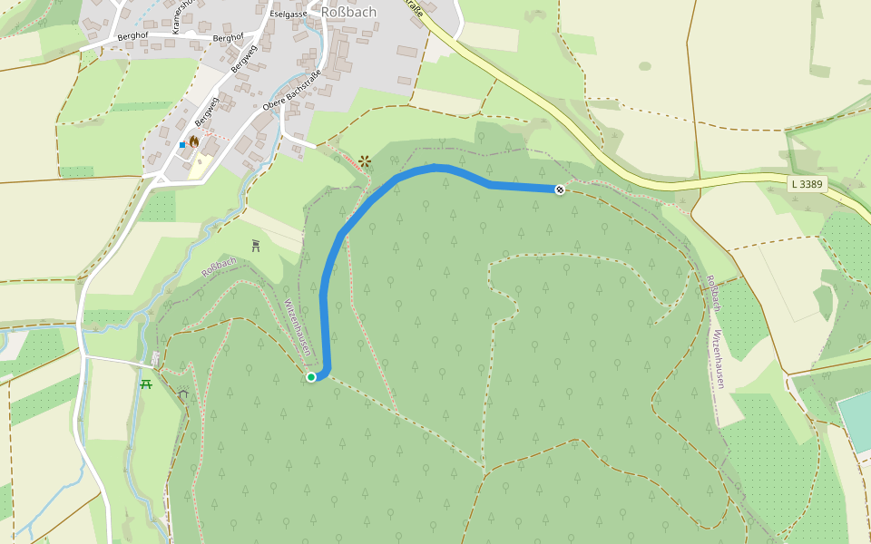 Rundweg Wolfsberg walking route map in Gutsbezirk Kaufunger Wald