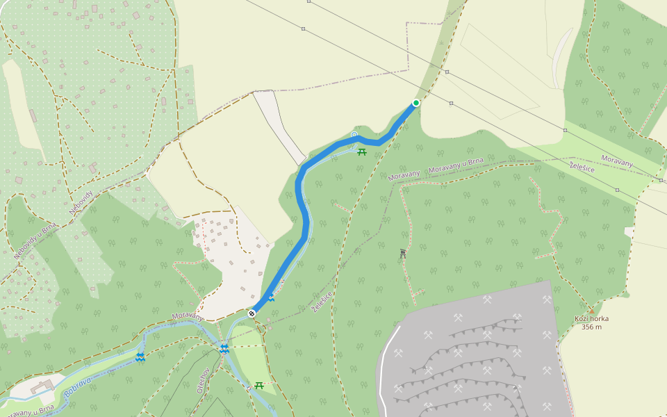 Bobrstezka walking route map in Moravany