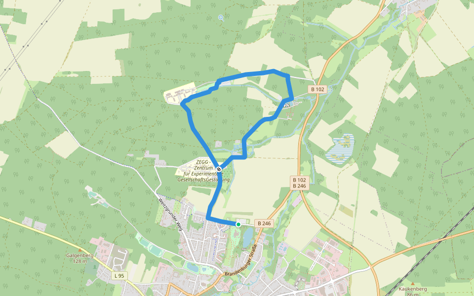 Terrainkurweg 03 Bad Belzig walking route map in Bad Belzig