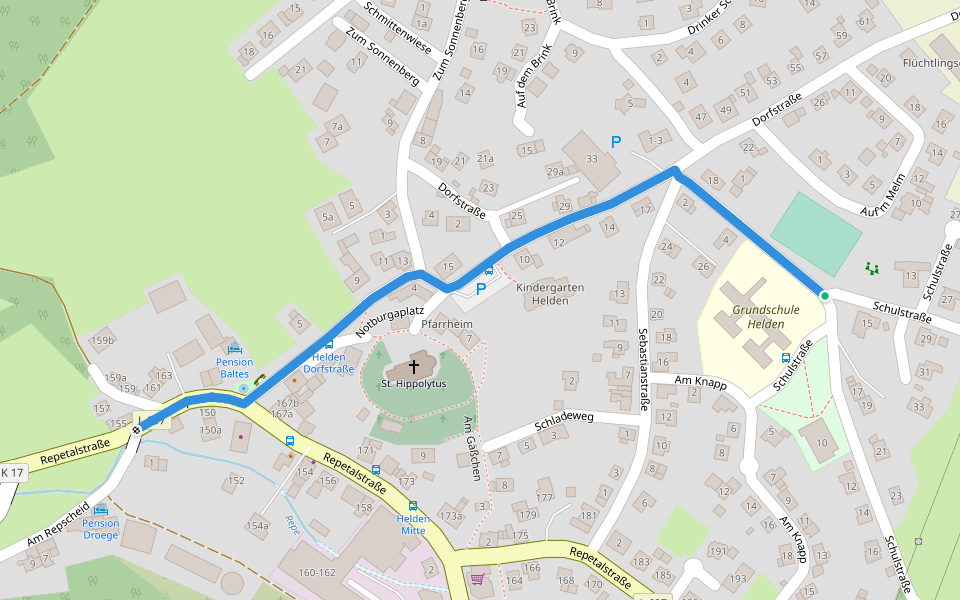 Helden Rundweg A1 walking route map in Attendorn