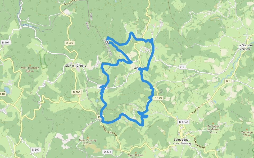 La Ronde des Mineurs walking route map in Saint-Prix