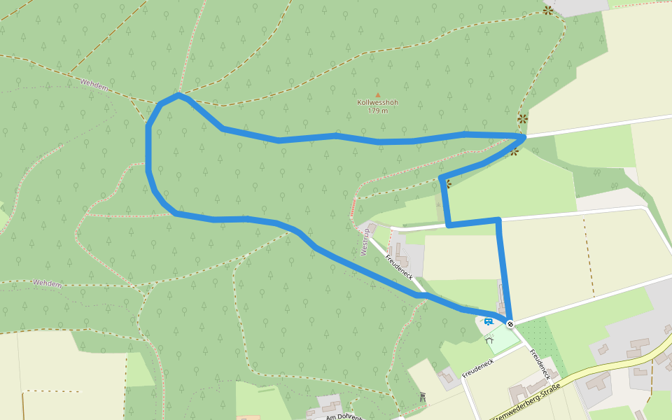 Orange Route - Stemweder Berg walking route map in Stemwede