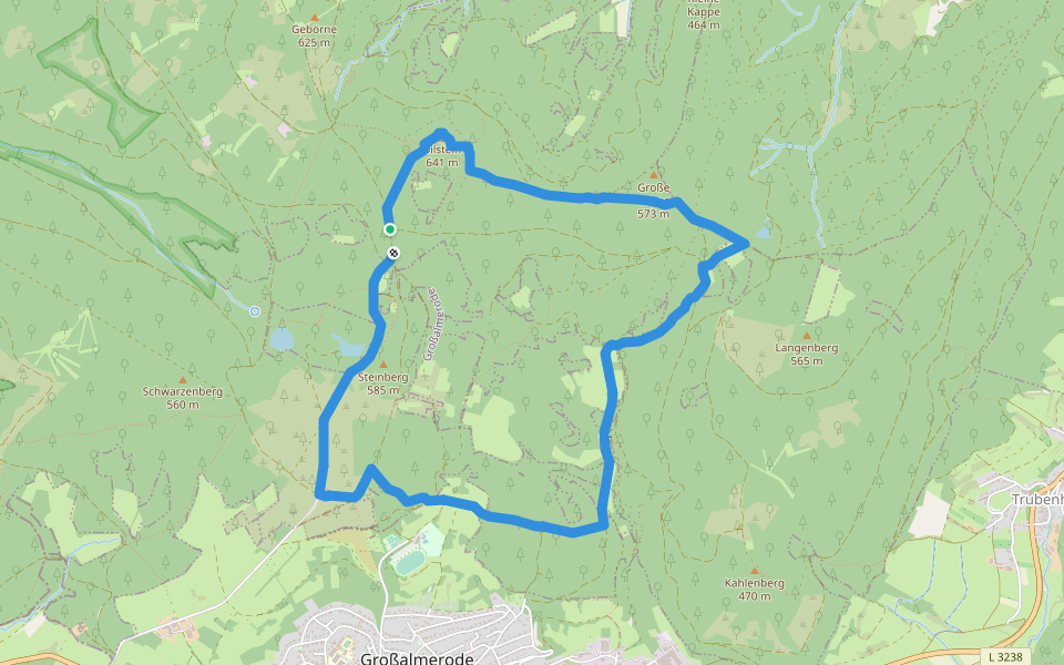 Großalmerode, Rundweg 6 walking route map in Gutsbezirk Kaufunger Wald