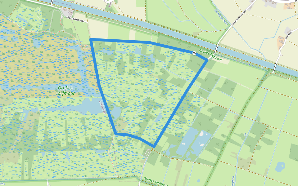 A4 Hille-Torfmoor walking route map in Hille