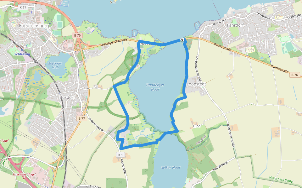 Noorroute walking route map in Fahrdorf