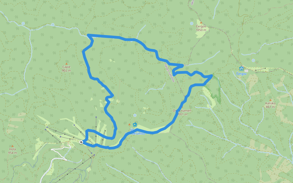 Baranie walking route map in Olejníkov