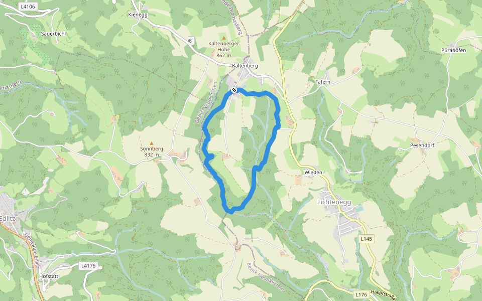 tut-gut-Wanderweg Kaltenberg Runde 1 walking route map in Lichtenegg