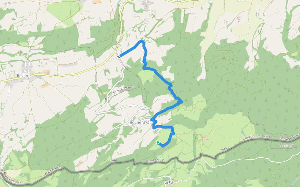 Tour de Faux d'Enson - fixme walking route map in Haute-Ajoie