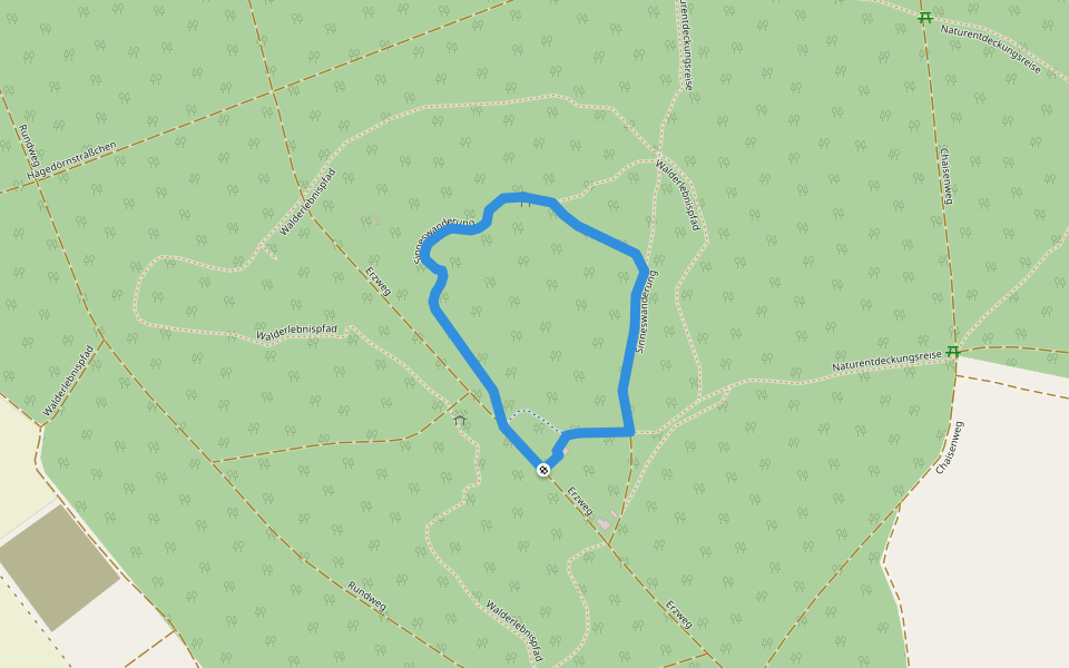 Sinneswanderung Walderlebniszentrum Schernfeld walking route map in Schernfeld