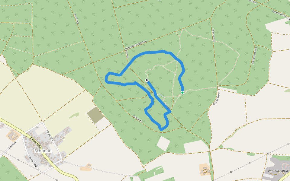 Walderlebnispfad Walderlebniszentrum Schernfeld walking route map in Schernfeld