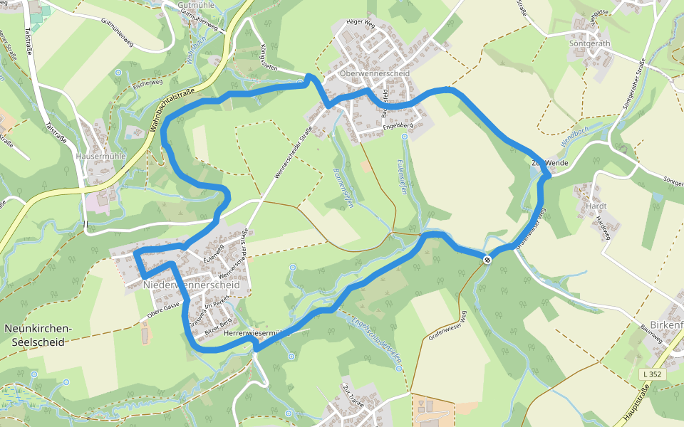 Wendmühle Rundweg A2 walking route map in Neunkirchen-Seelscheid