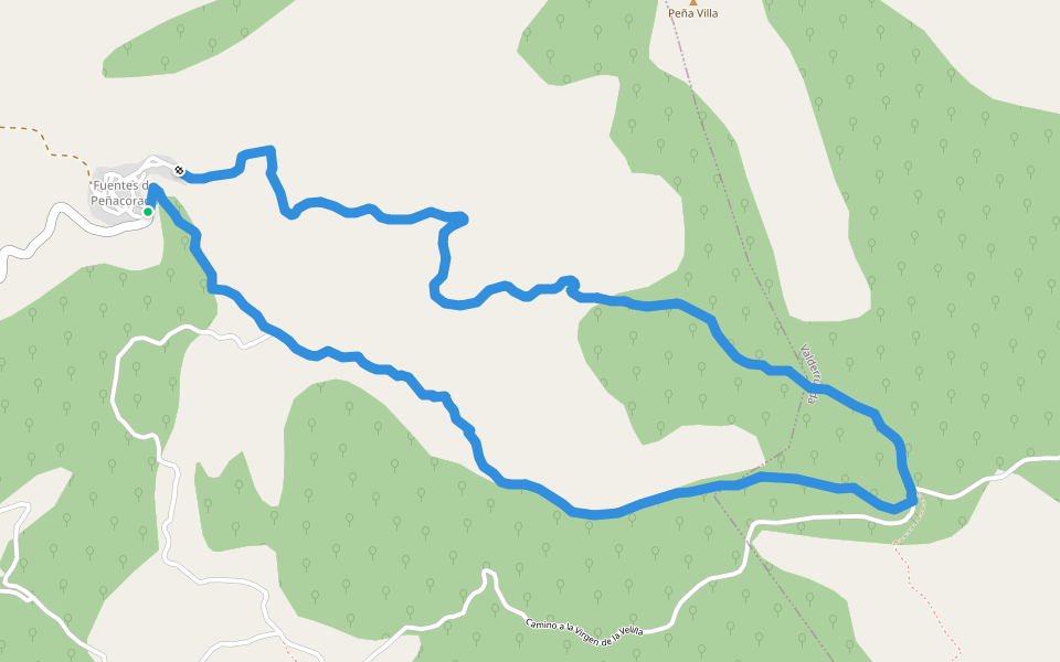 La Huella de las Legiones walking route map in Fuentes de Peñacorada