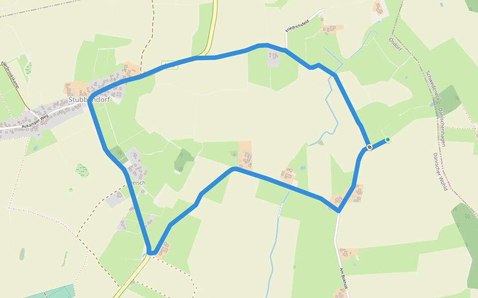 Rundwanderweg Bokholt walking route map in Osdorf