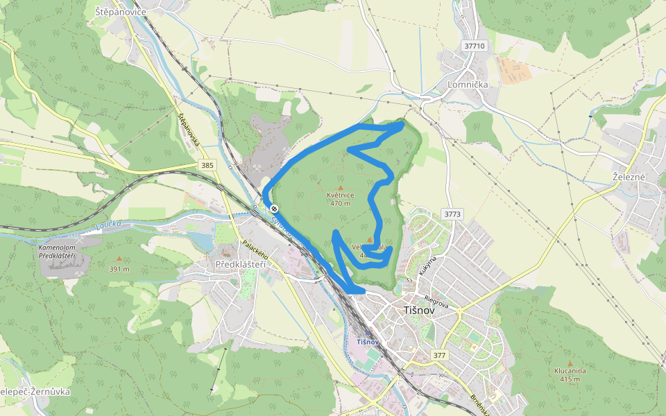 Naučná stezka Květnice walking route map in Předklášteří