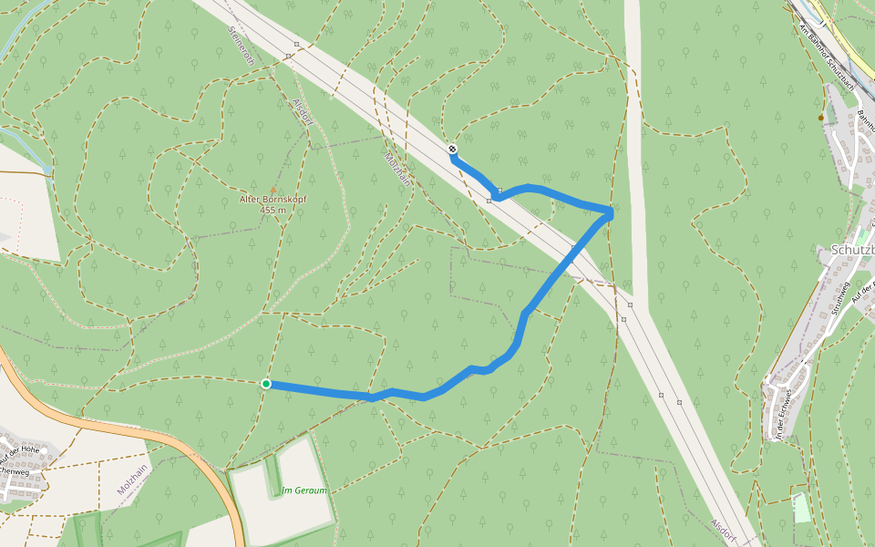 Gebhardshain Rundweg G10 walking route map in Molzhain