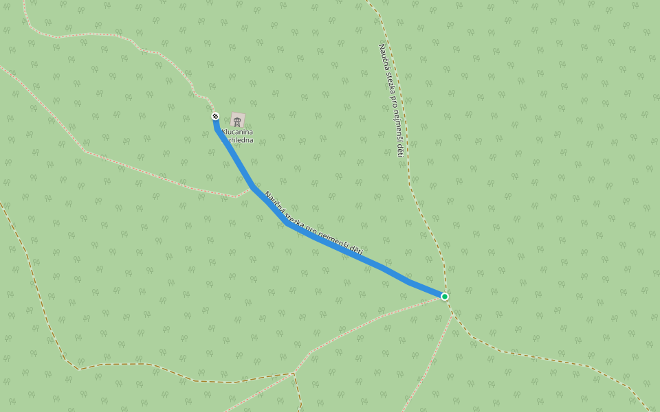 [M] odb. rozhledna Klucanina walking route map in Tišnov