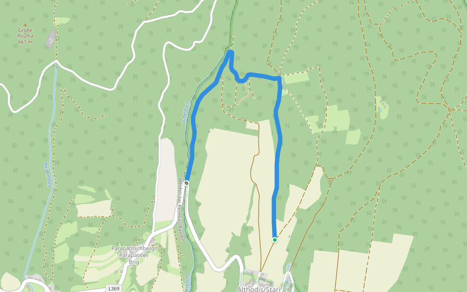 Pilzlehrpfad walking route map in Althodis