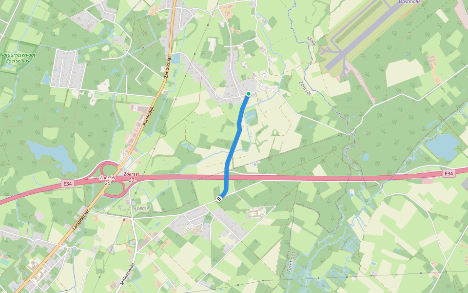 Sint Jacobsroute walking route map in Zoersel