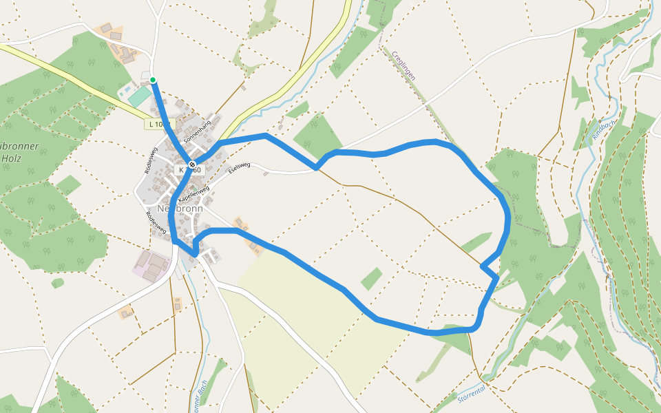 Degelbronner Weg walking route map in Weikersheim