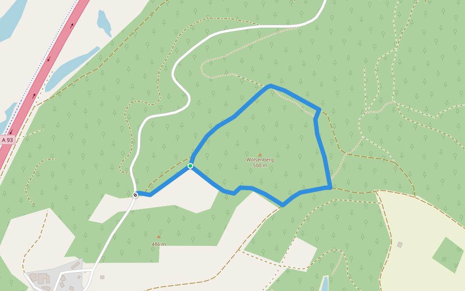 Welsenberg walking route map in Nabburg