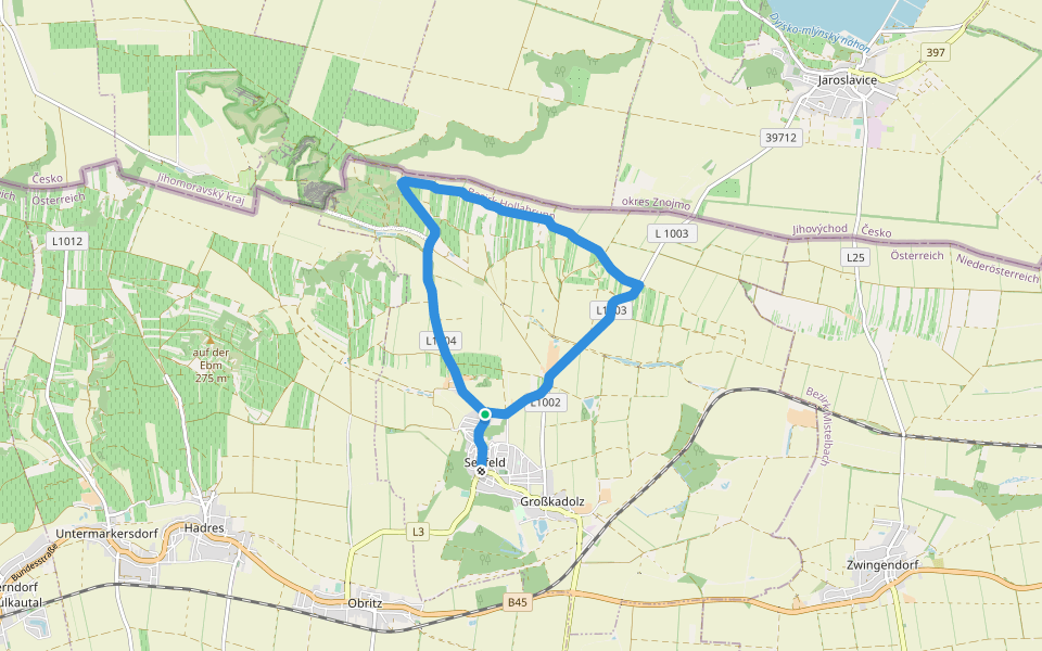 Seefeld-Kadolz: Vier-Jahreszeiten-Weg walking route map in Seefeld