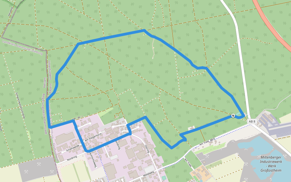 Kulturweg Bachgau 1 walking route map in Großostheim