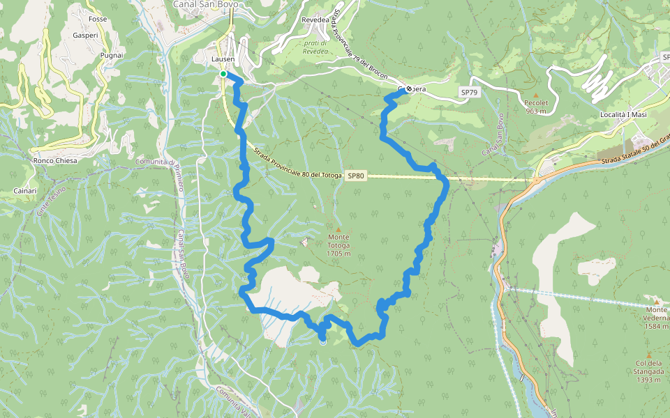 Sentiero del Totoga walking route map in Lausen