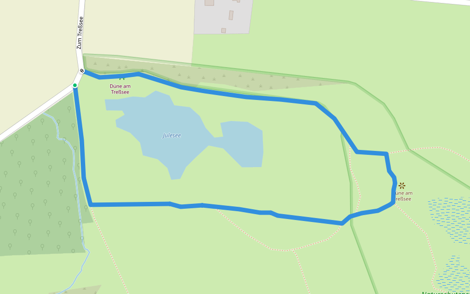 Eidechsenweg walking route map in Oeversee