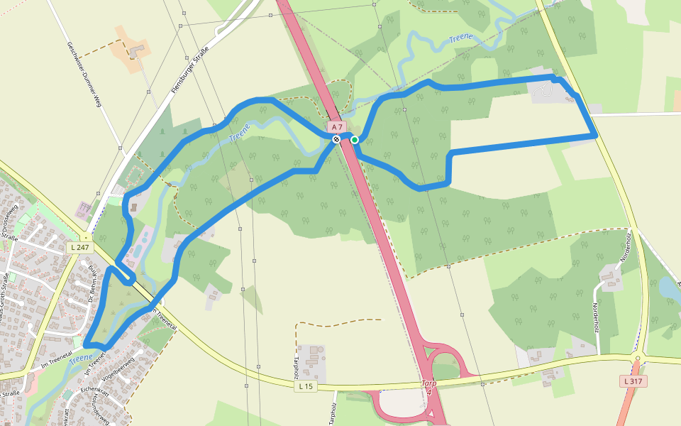 Forellenweg walking route map in Sieverstedt