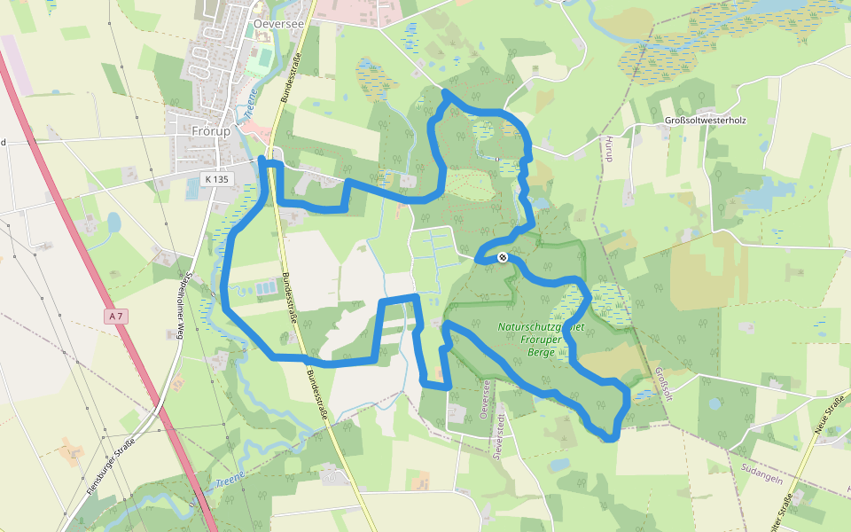 Libellenweg walking route map in Oeversee