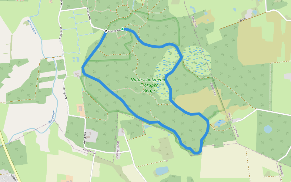 Ilexweg walking route map in Oeversee