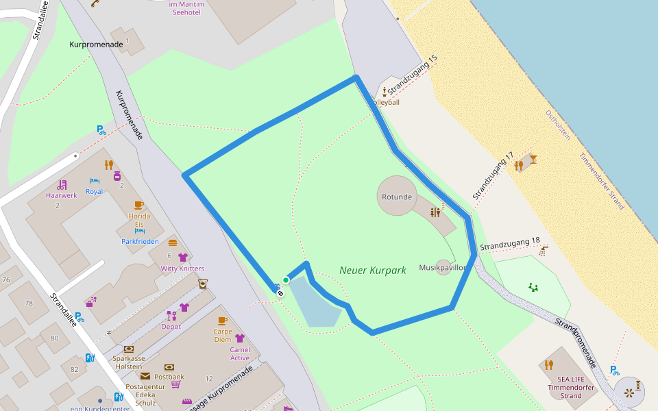 1 walking route map in Timmendorfer Strand