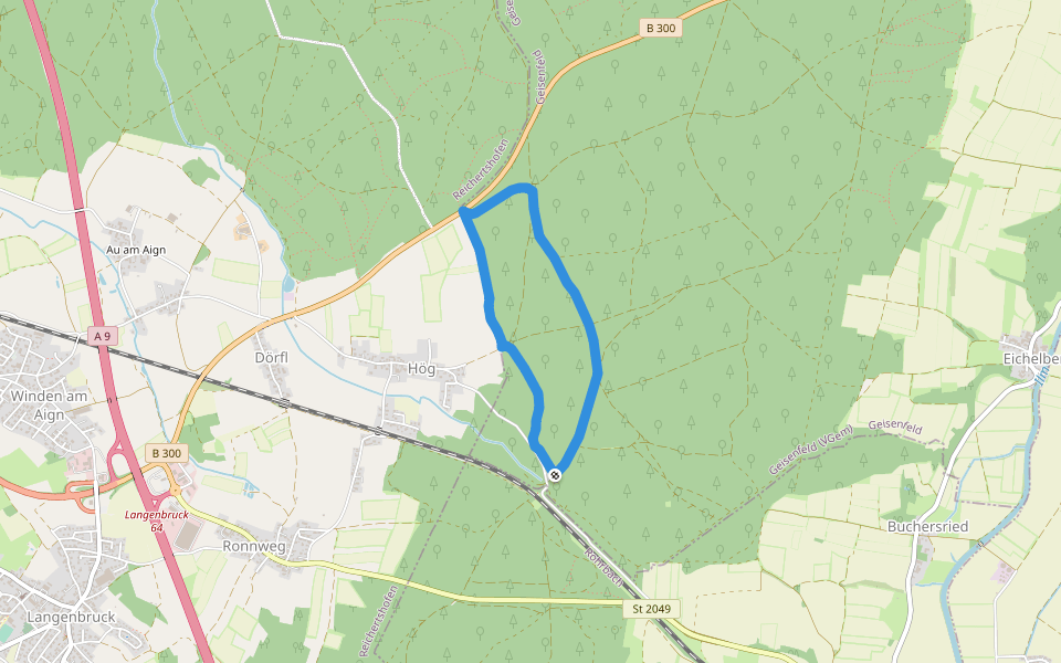 Wanderweg 39a walking route map in Geisenfeld