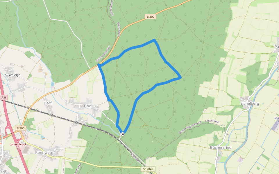 Wanderweg 39b walking route map in Geisenfeld